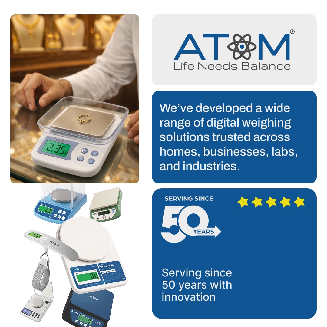 ATOM DM3 Digital Scale - Jewelry & Precision Weighing -7
