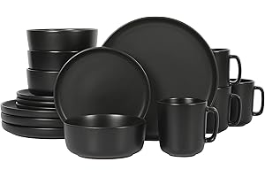 Gibson Home Zuma Stoneware Plates, Bowls, & Mugs Dinnerware Set - Matte...