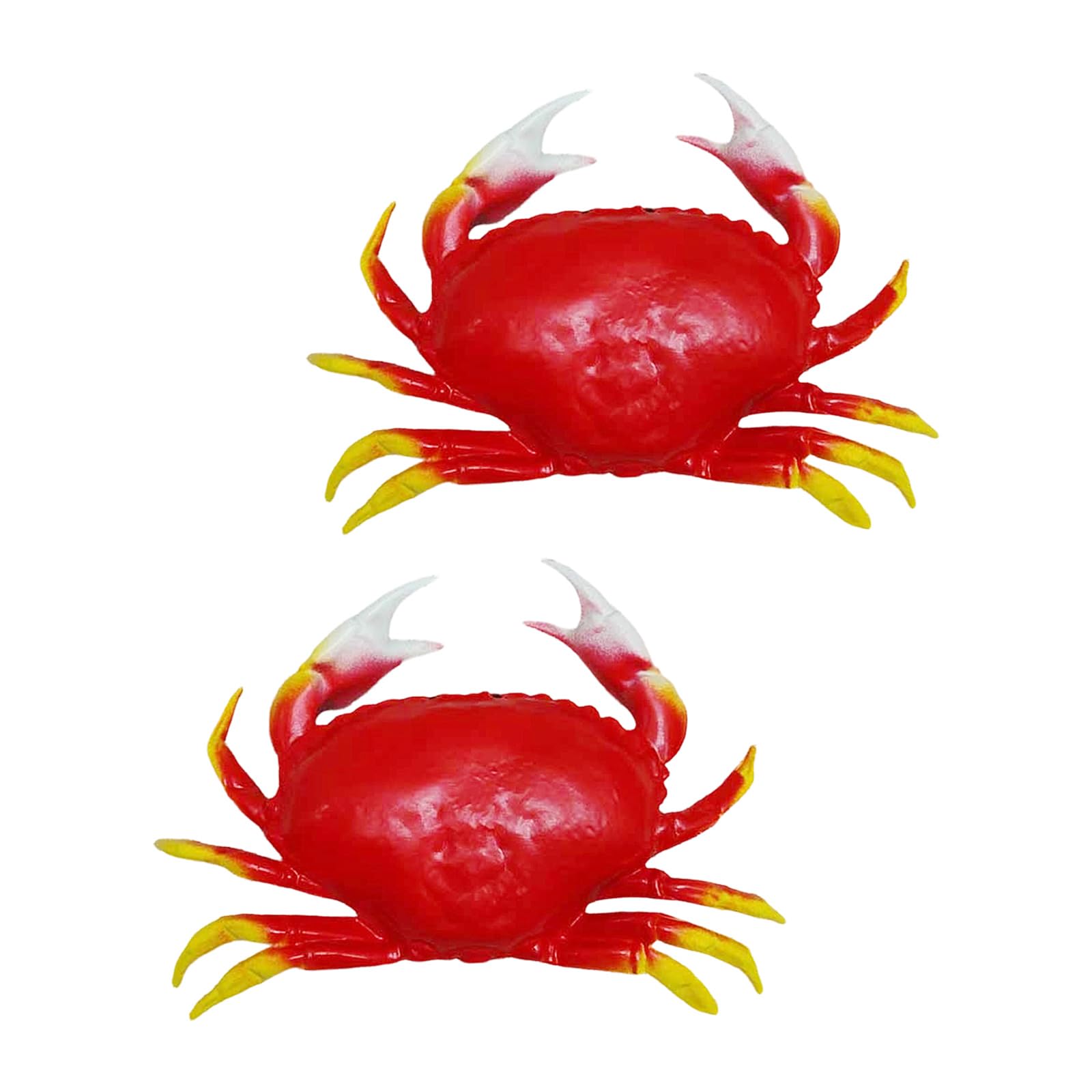 FGDTREE Bright ABS Crabs Figurines Portable Design Perfect for Tabletop Decor and Seasonal Celebrations Simulation Crabs Model