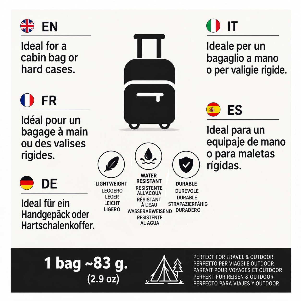 Vac-U-Shield Set 2 Sacchetti Sottovuoto + Pompa da viaggio USBc Rosso 45x34 | 2 sacchetti tessuto anti-graffio + pompa wireless USB-C ricaricabile, sacchi, buste adatte a zaini e bagagli a mano Ryanair