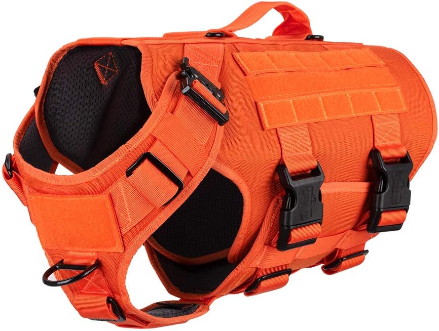 Orange tactical dog harness Clearance
