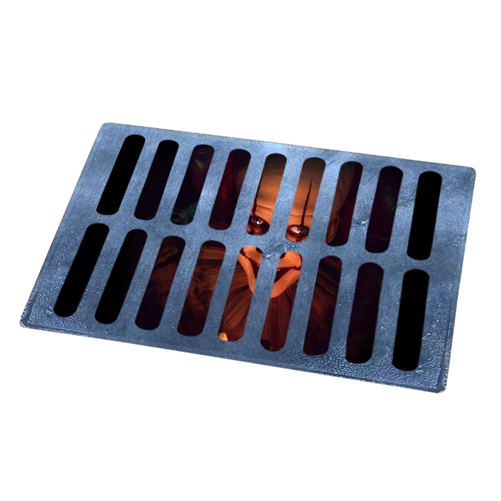 RIPTEADRY for Pennywise Halloween 3D Illusion Clown Door Mat Horror Movie Clown Halloween Area Rug Decorations Indoor and Outdoor Welcome Doormat Non-Skid Halloween Carpet for Bedroom Bath Mat