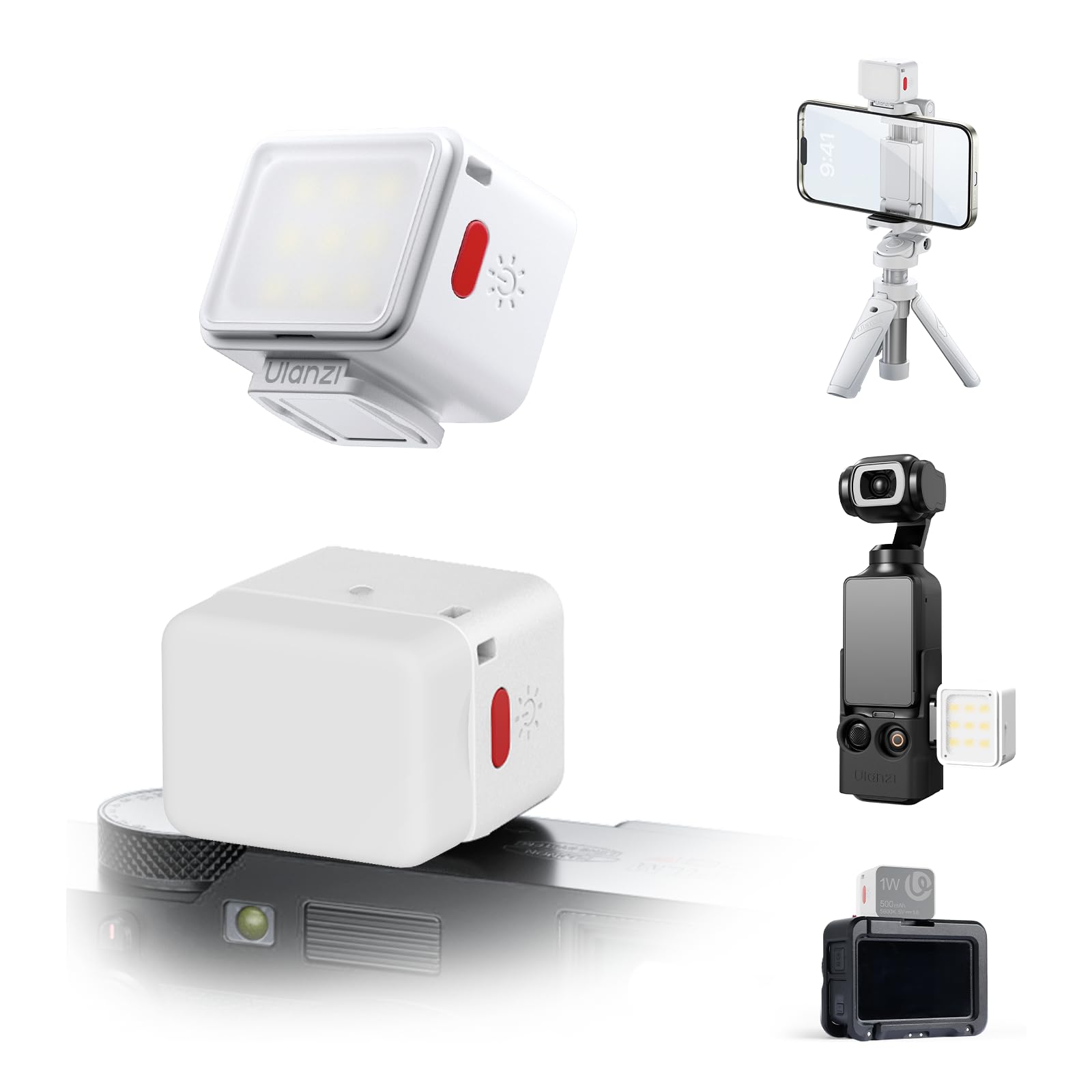 Amazon.com: Ulanzi DG01 LED Magnetic Cube Light for Action Camera