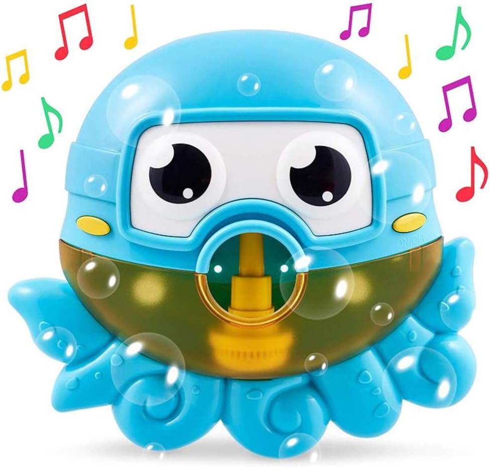 AM ANNA Octopus Bath Toy Bubble Bath Maker for The Bathtub Blows Bubbles and Plays 24 Children’s Songs – Sing-Along Bath Bubble Machine