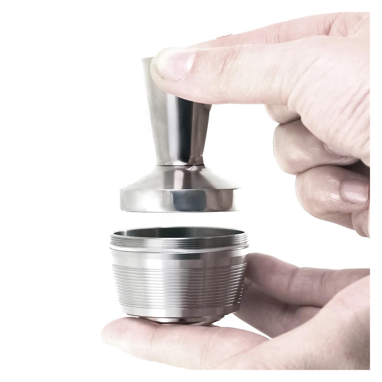 Cápsula de metal rellenable, cápsula reutilizable for filtros de acero inoxidable, gotero.(3 Capsules 1 Tamper)