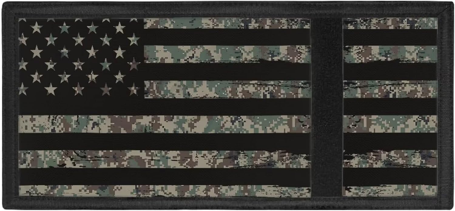 Coldinair American Flag Kids Wallets for Boys Camo Wallet for Kids Toddler Youth Ages 4-18 Trifold Coin Pocket and Card Holders, Novelty Wallet for Childrens, Camouflage Coin Bags, Green - Image 4