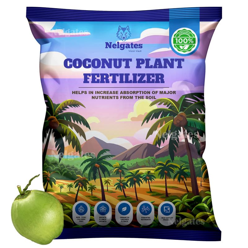 Nelgates Coconut Plant Fertilizer – Premium Plant Food for Coconut Trees | Ideal for Garden, Farm & Outdoor Coconut Plants 15kg