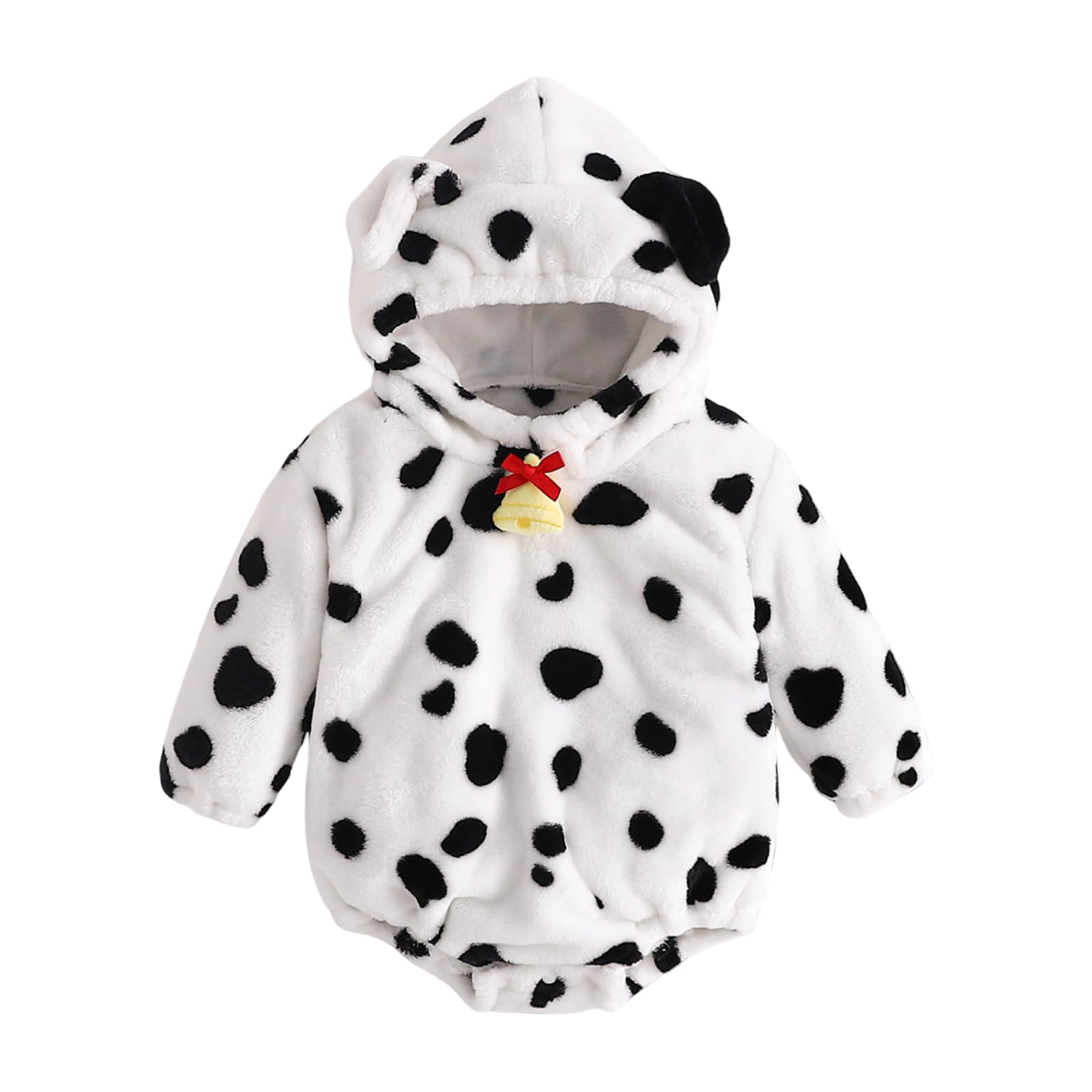 Lodnrimya Baby Halloween Costume Infant Boy Girl Animal Monster Hooded Romper Toddler Cosplay Warm Clothes (A-Black, 6-9 Months)
