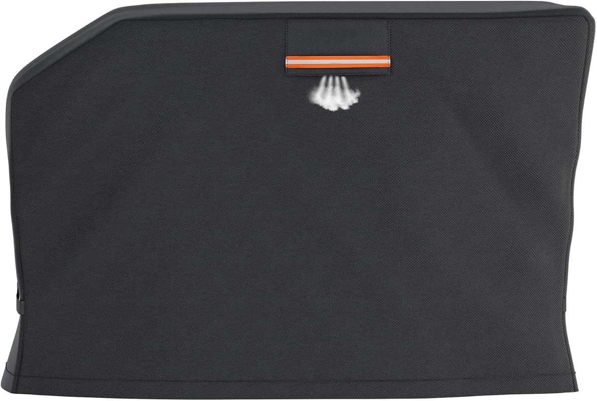 EVRBUL 2 Burner Griddle Cover for Cuisinart CGG-0028 Flat Top Grill Heavy Duty Waterproof Grill Cover with Air Vents Reflective Strip Drawstring 42" L x 24" W x 27" H