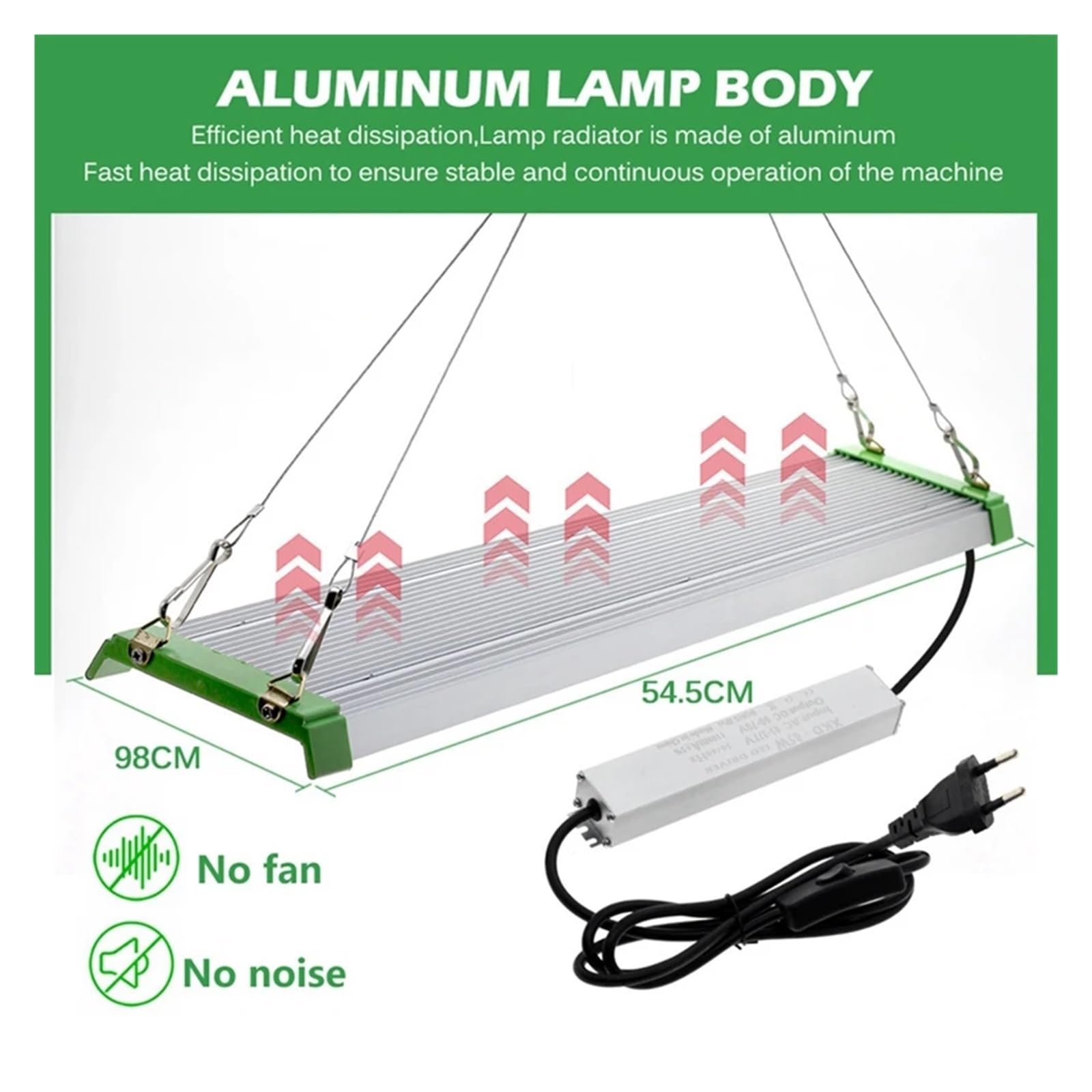 Lampe de Plante, 85W LED élèvent la lumière avec la Lampe de Croissance de Plante à Spectre Complet LM281B for l'usine hydroponique de Serre d'intérieur