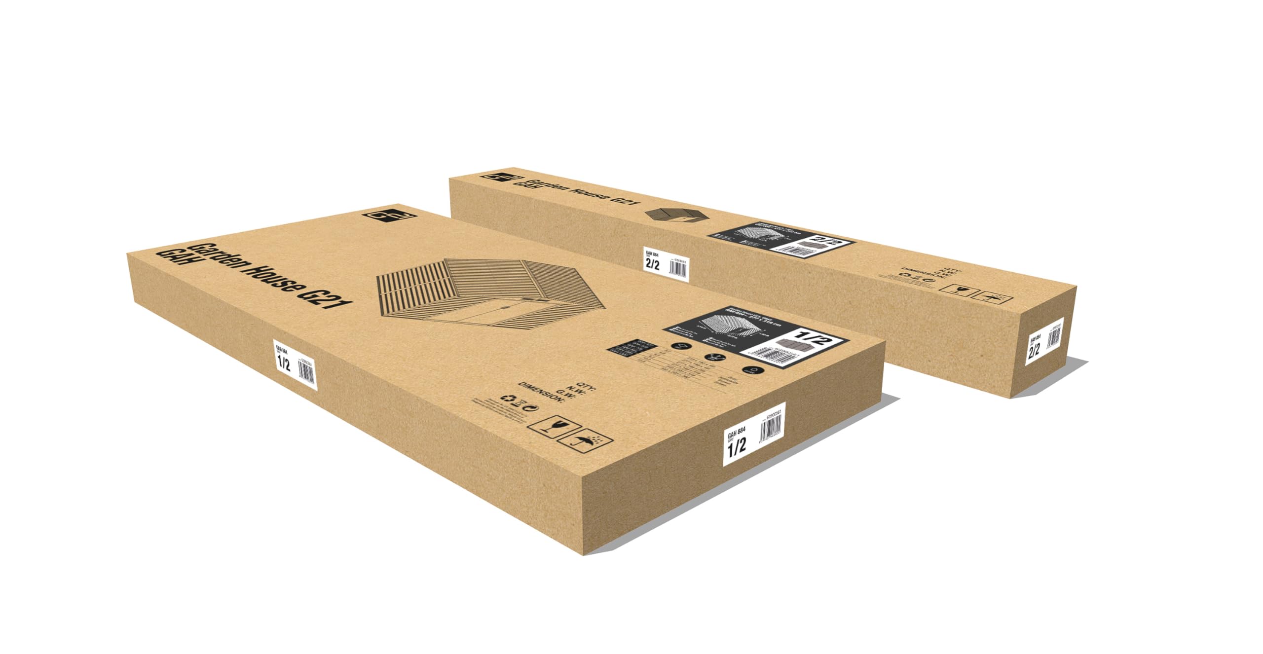Domek ogrodowy G21 GAH 884-277 x 319 cm, szary, szopa na maszt, domek na narzędzia – łatwy montaż, 8,8 m²