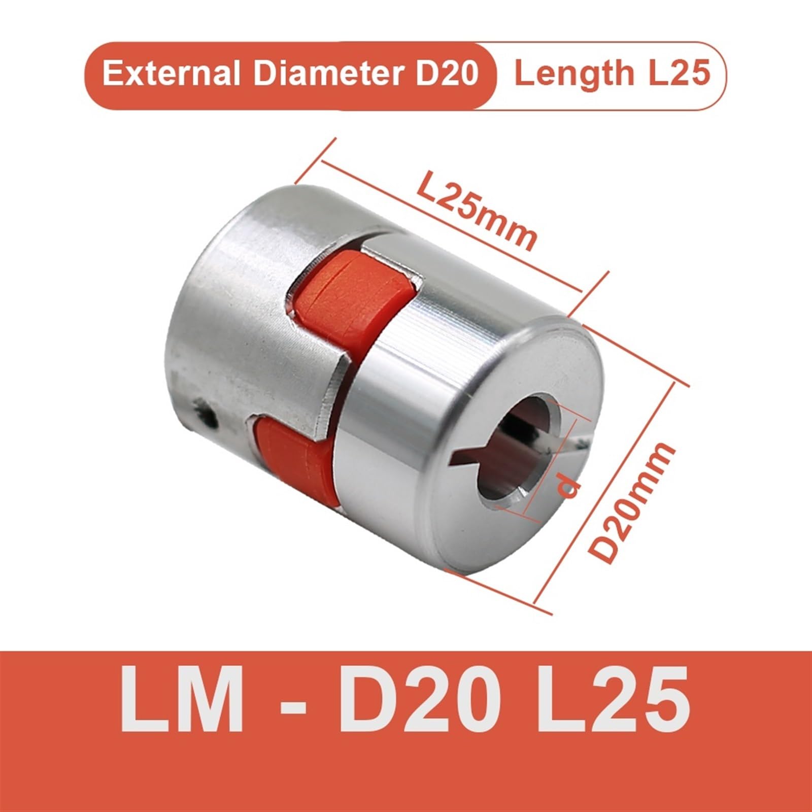 BAGLEV D20L25 5x8mm 3mm 4mm 5mm 6mm 6,35mm 7mm 10mm Ciruela Acoplamiento araña Flexible Motor acoplador Aluminio Flexible mandíbula Acoplamiento (Size : 6x7)