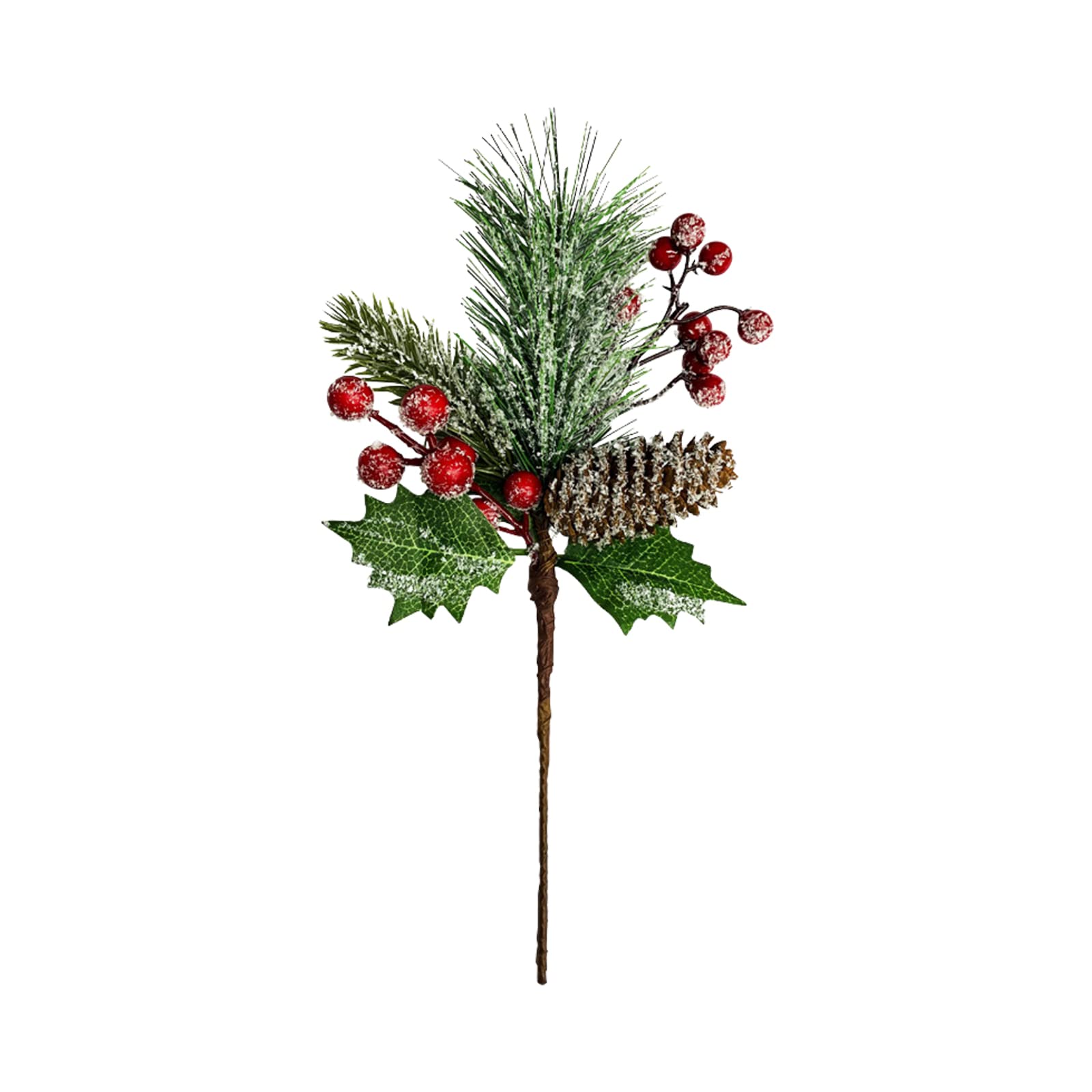 36 Pezzi Rami Di Pino Artificiali Con Bacche - Decorazioni Natalizie Per Ghirlande, Fai Da Te, Artigianato - Foto 4