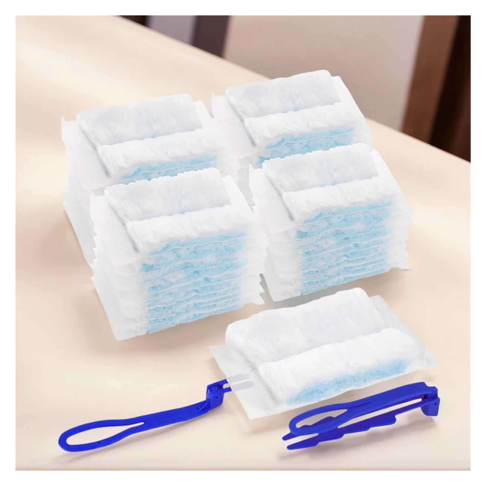 Kit de recargas Plumero electrostático, Microfibra for Quitar el Polvo, Muebles, persianas, Ventiladores Techo y Paredes, 40 Uds para Limpiar El Polvo