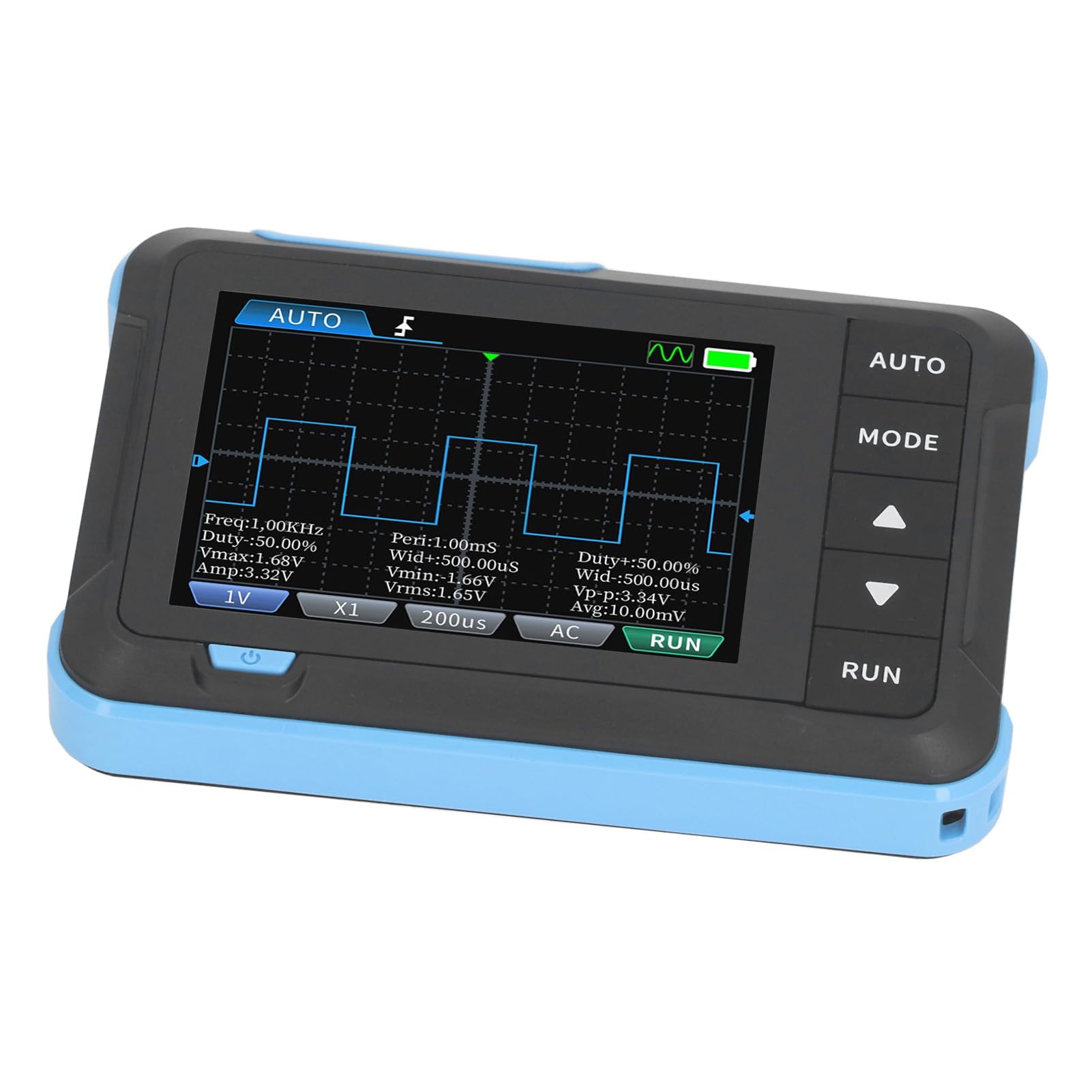 Zunate Mini-Handoszilloskop 1M Bandbreite |Digitales Oszillographenmessgerät mit 5,0 MS/s-Abtastung und TFT-Display
