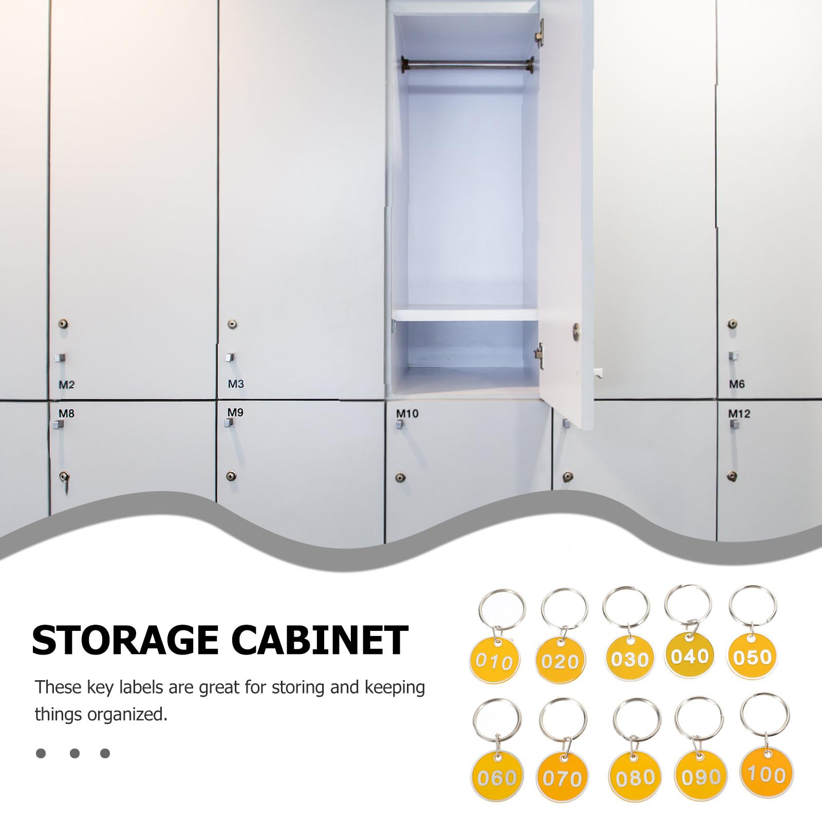 Zerodeko Etichette Numerate per Portachiavi e Armadietti Chiavi in Lega di Alluminio Targhette Identificative Organizzative Facili da Usare per Sauna Spa e Palestra