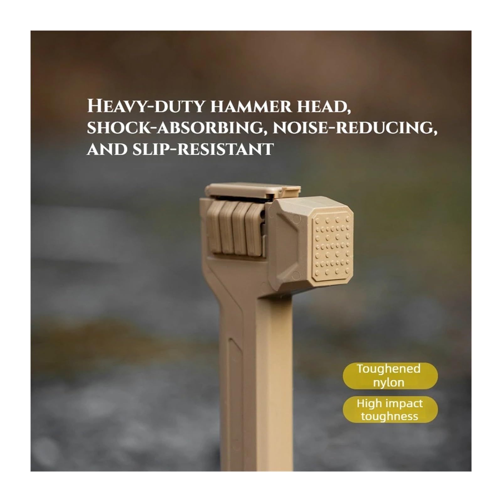 Camping Hammer 8-teiliges Camping-Zeltbeine und Hammer-Set, Zeltheringe, Bodennägel, 18 cm Länge, Outdoor-Camper, Touristenbedarf, Zubehör