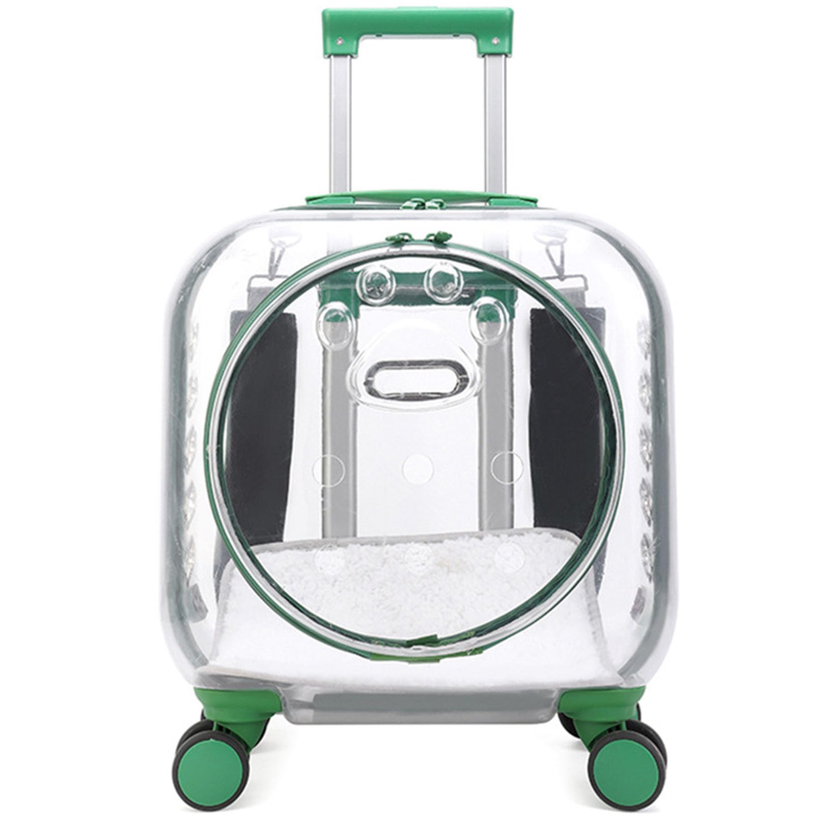 Maletín transparente para mascotas, mango telescópico de 3 etapas, vista panorámica, ventilación transpirable, apto para gatos y perros