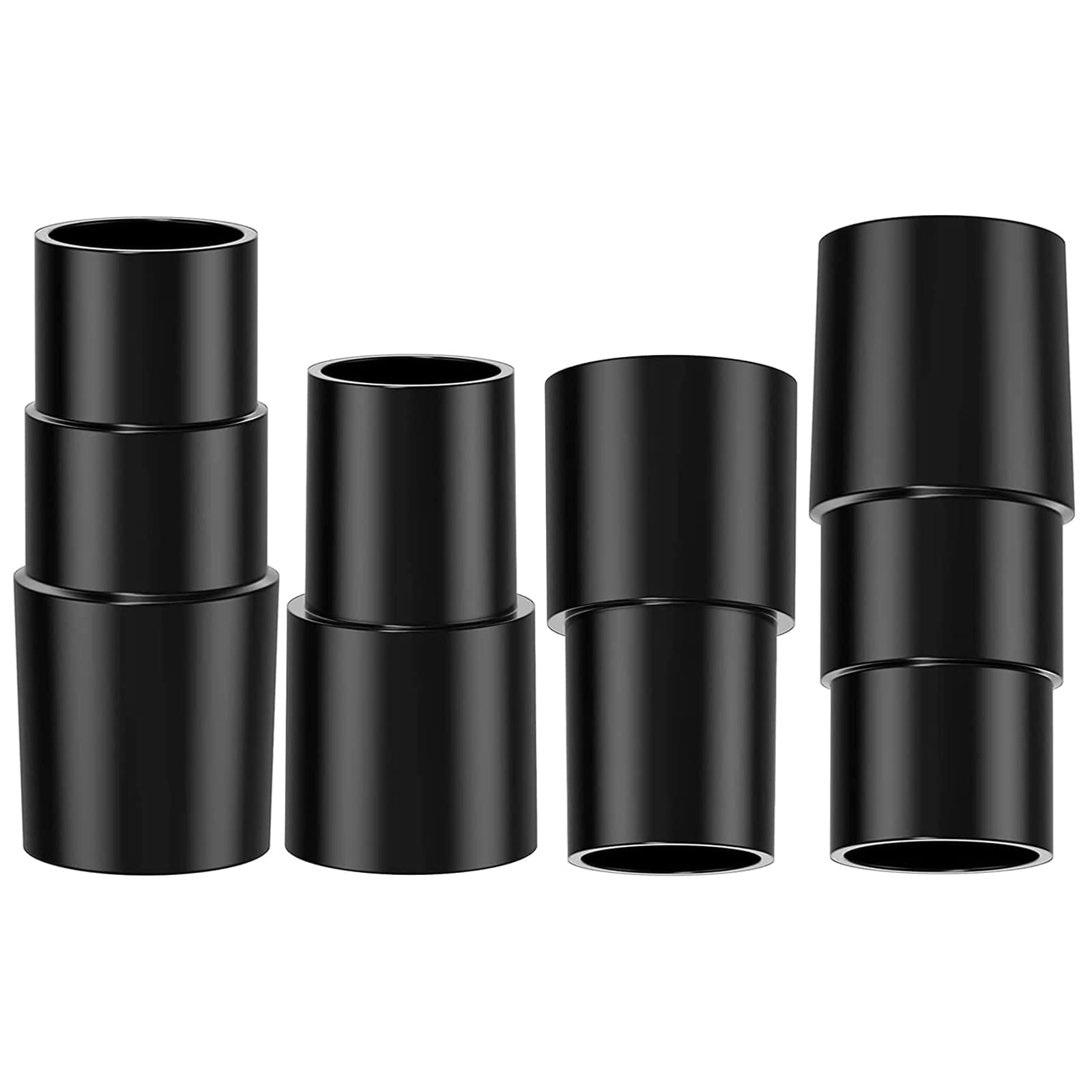 4Pieces Universal Vacuum Hose Adapter Kit 1-3/8 to 1-1/4 inch Wet Dry Vacuum Cleaner Converter 1-1/2 to 1-3/8 to 1-1/4 inch Dust Collector Reducer Attachments for Vacuum Cleaner