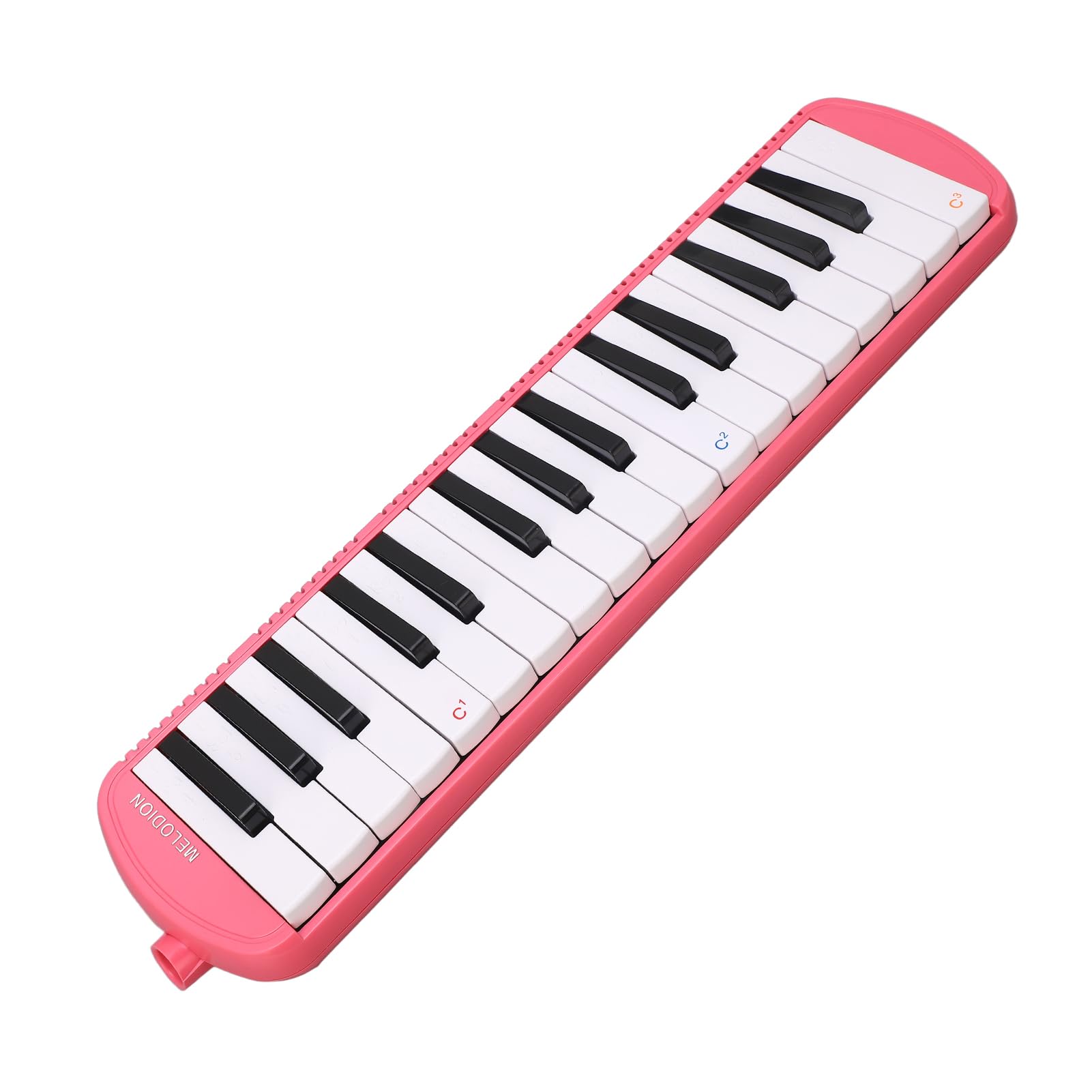 32 teclas estilo piano melódica melódica de tubo largo con bolsa de transporte para niños principiantes adultos regalo(Rosado)