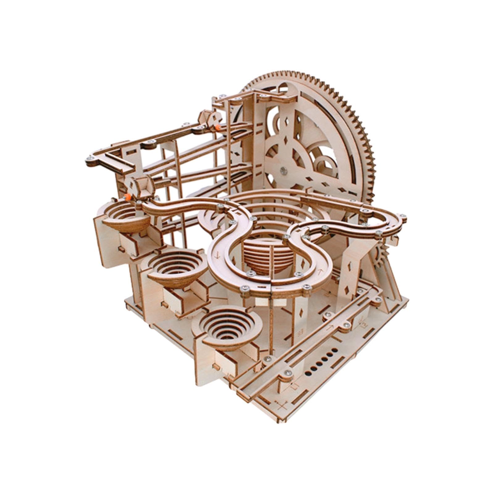 DIY Holzpuzzle Spielzeug Murmelbahn Bausatz Kreativitätsförderndes Mechanisches Modellbauset Als Geschenk, Zimmerdekoration, für Teenager Und