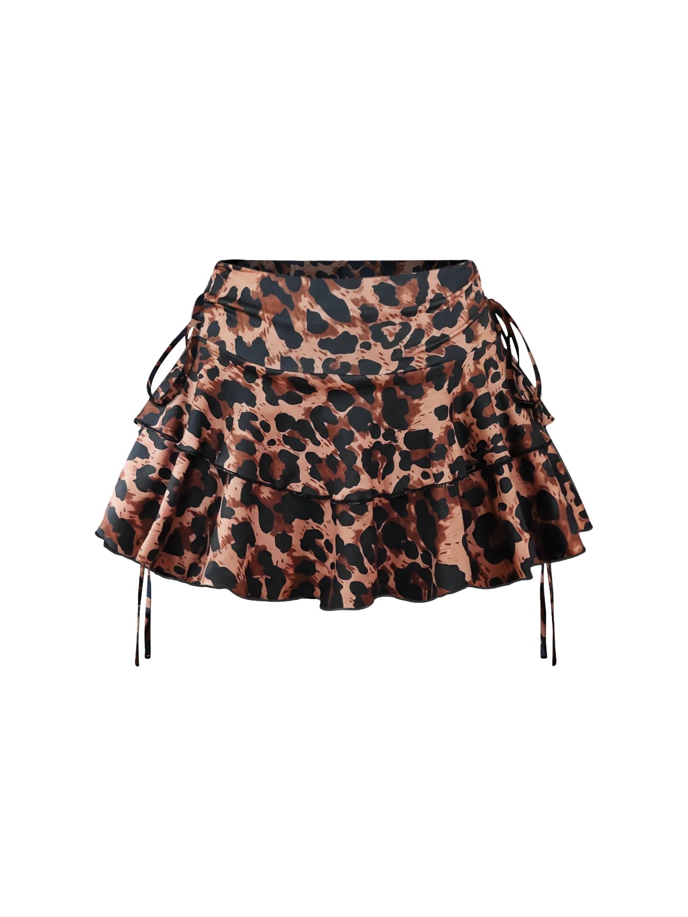 Women's Y2k Mini Ruffle Skirts with Shorts Cute Coquette Skort
