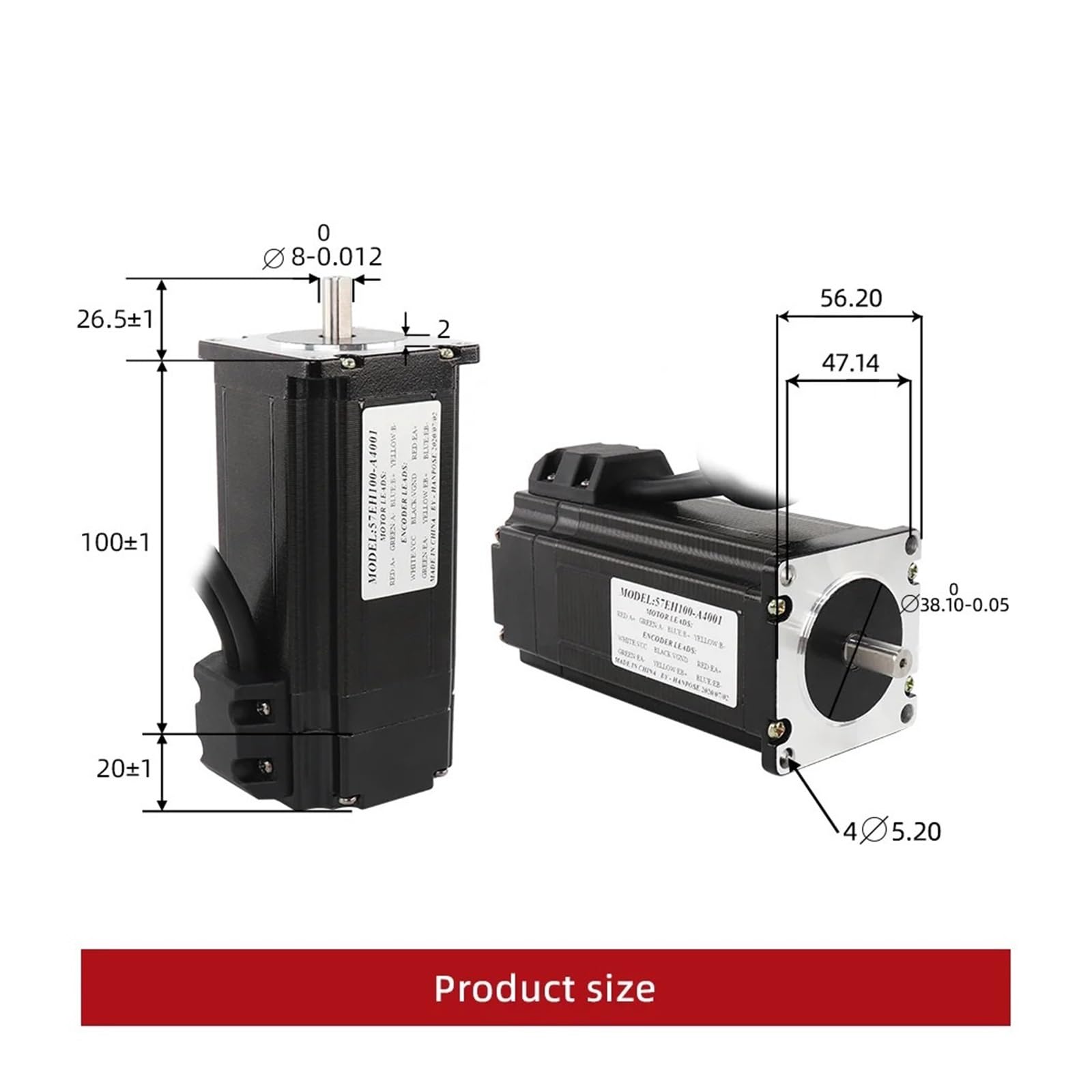 Schrittmotor-Treiber 57EH100A4001 Nema23 Closed Loop 4A 3,3 NM motor Schrittmotor 57X100mm + CL57 antrieb for 3D Drucker Roboter Schaum Kunststoff Meta(57EH100-CL57 Sets)