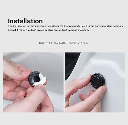 Miniatura 4 de 10 juntas de silicona anticolisión para puerta de automóvil, juntas amortiguadoras de amortiguación, calcomanías insonorizadas para amortiguadores