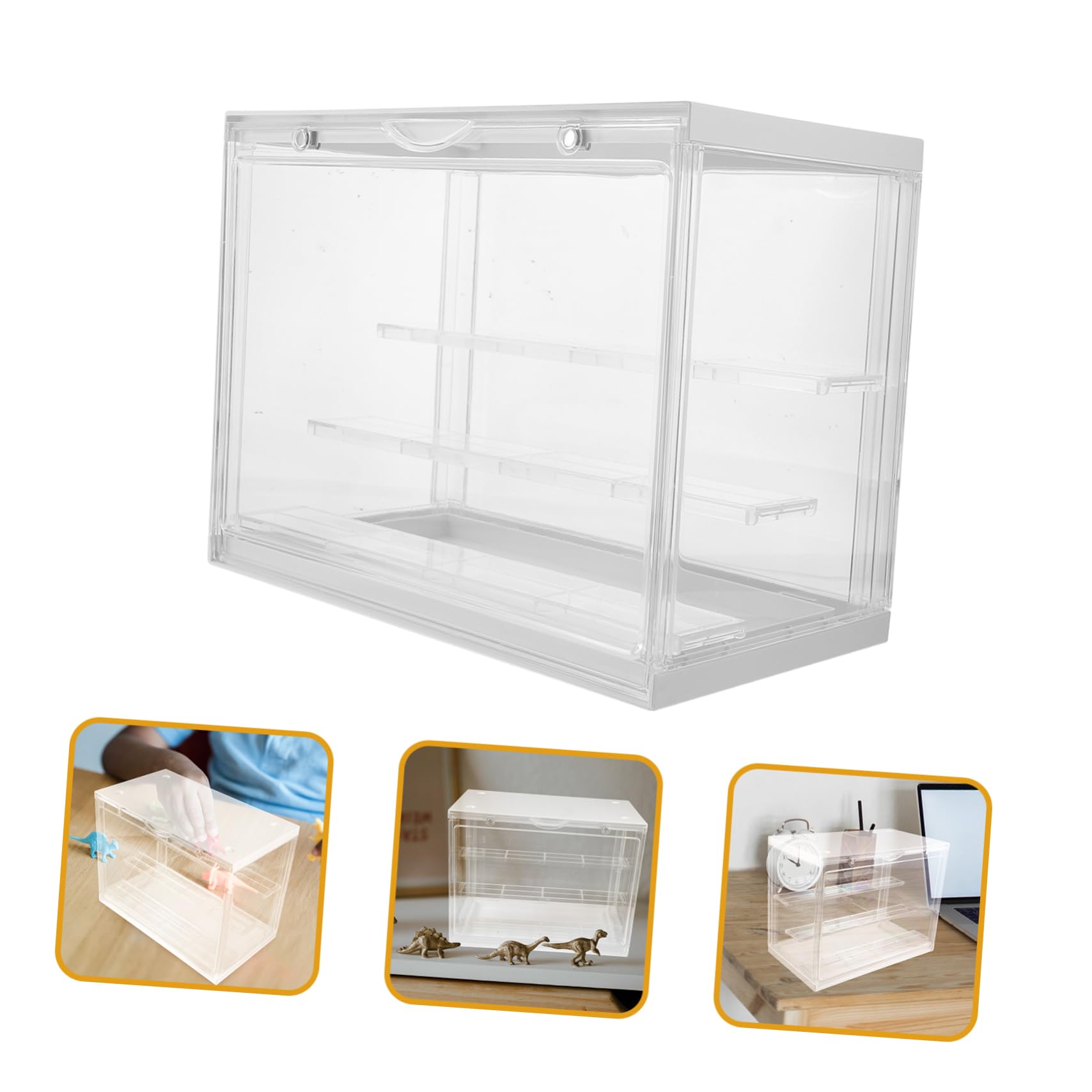 Caja de Exhibición para Figuras de 3 Capas en Abs Transparente