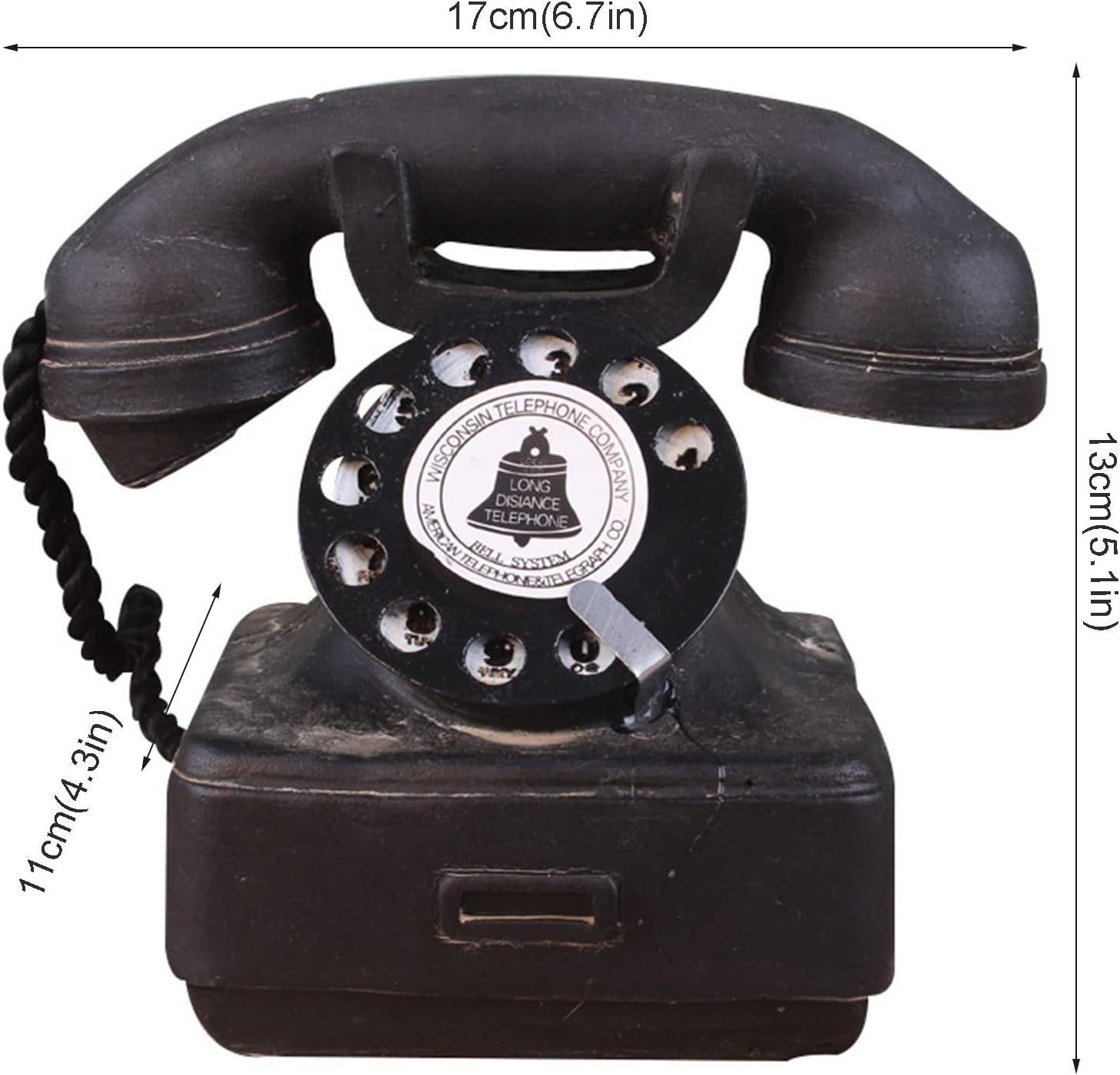 Retro Telephone European Style Retro Fixed Telephone Rotary Dial Creative Art Decorative Telephones, Christmas Decoration