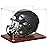 JupDec Football Helmet Display Case, Full Size Acrylic Baseball Motorcycle Helmet Showcase, UV Protection Souvenirs and Collectibles Box with Solid Wood Base & Riser, Ideal Gift for Sports Enthusiast