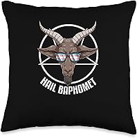 Vista 5 de T-Shirts and Gifts Baphomet Transgender Transgender Baphomet Devil - Almohada gótica, 18 x 18 pulgadas, multicolor