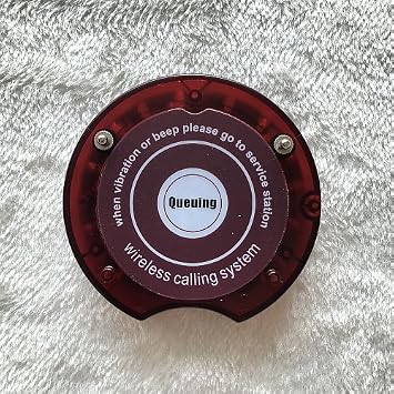 Single Wireless Coaster Pager for Wireless Calling System Buzzer (Pager)