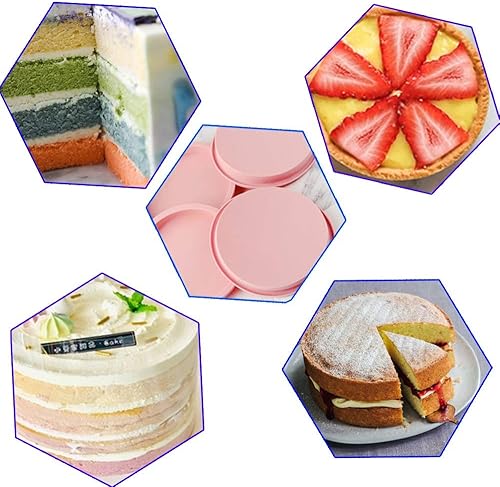 Miniatura 6 de 4 moldes redondos de silicona de 6 pulgadas para hornear pasteles, juego de moldes redondos de capa de pastel, molde de silicona antiadherente para