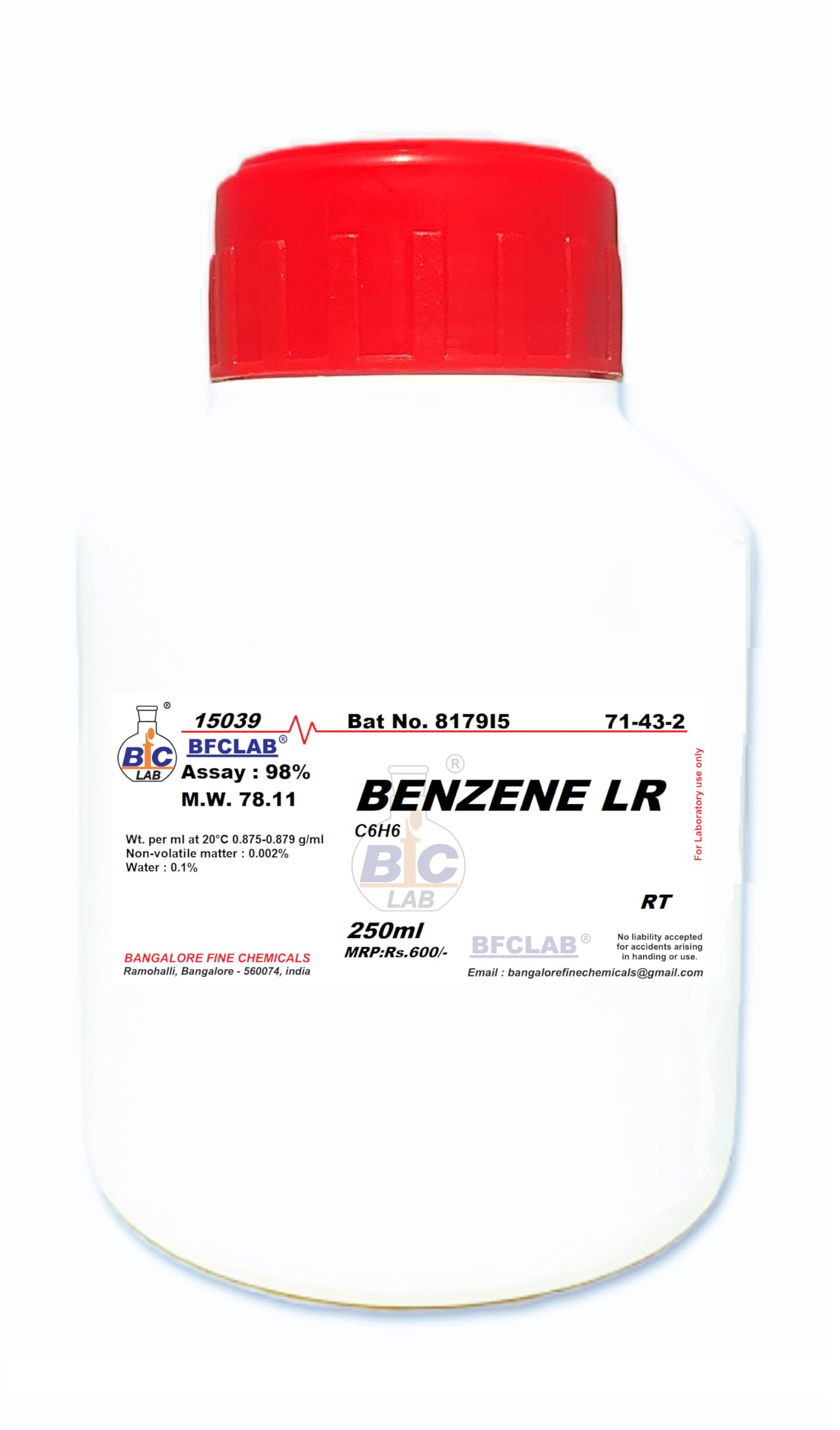 BFC BENZENE LR – 250ml, (C6H6) CAS No. 71-43-2-image-7