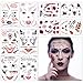 Produktbild 10 Blatt Halloween Temporäre Tattoos Spinnweben Festival Face Tattoo Gesicht Aufkleber für Frauen Mädchen Karneval Party