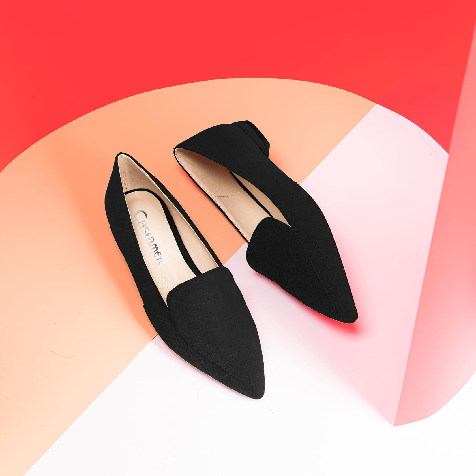 Castamere Mujer Bajos Heel Puntiaguada Punta Slip-on Pumps de Boda Oficina Zapatos
