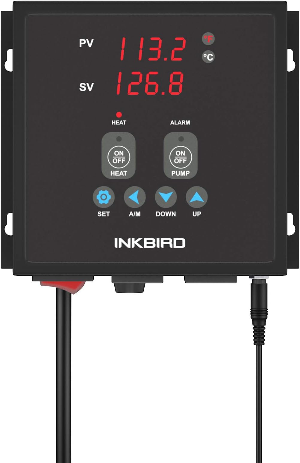 Inkbird Heating or Cooling PID Temperature Controller IPB-16S Pre-Wired Digital Home Brewing Controller Independent Control Pump Thermostat