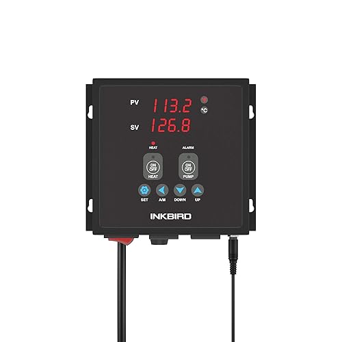 Inkbird IPB-16 15A Termostato controlador de temperatura precableado PID con sonda PT100, una salida SSR, una salida de alarma de relé, CA 100 V -