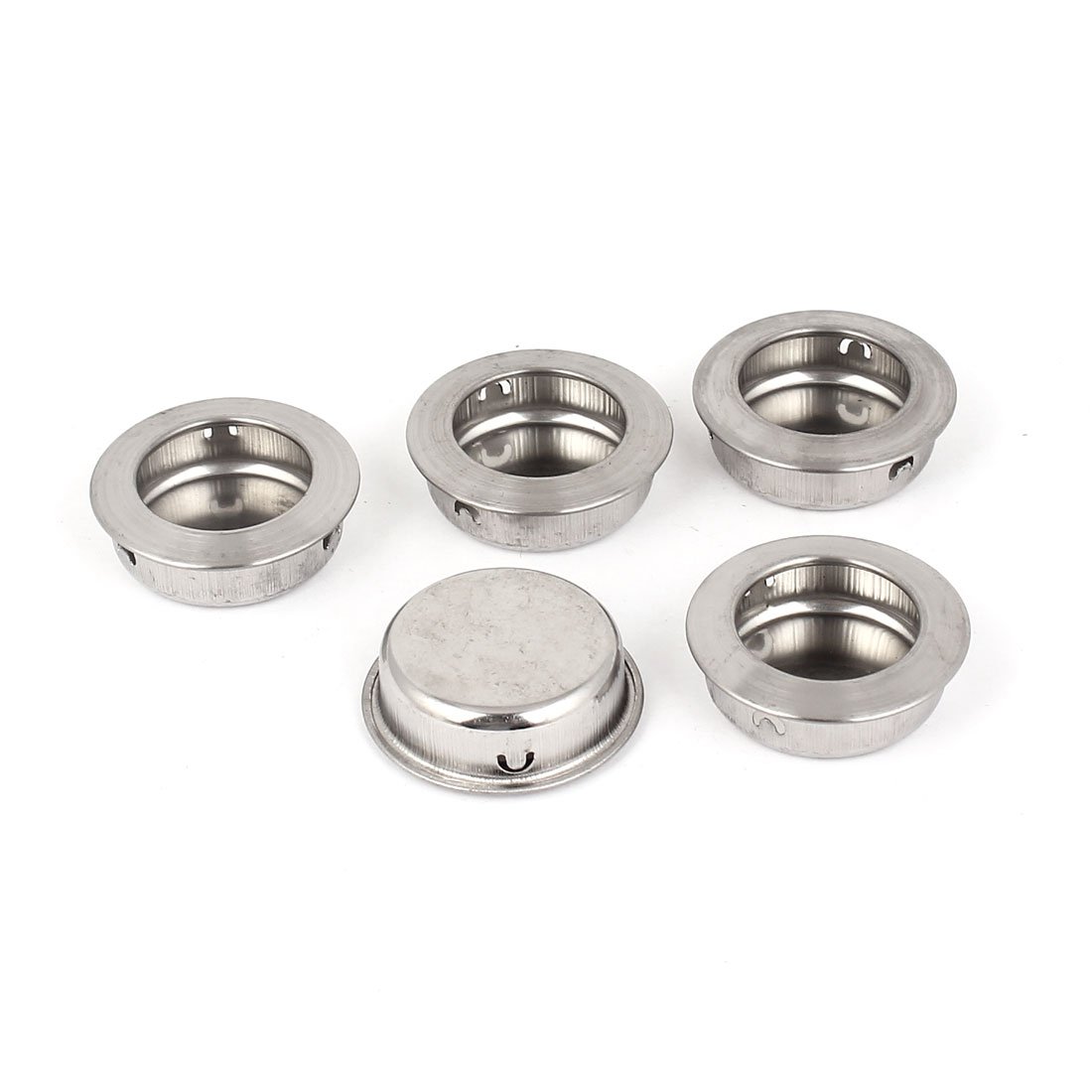 POTUBI Sliding Door Drawer Stainless Steel 35mm Round Recessed Flush Pull Handle 5pcs