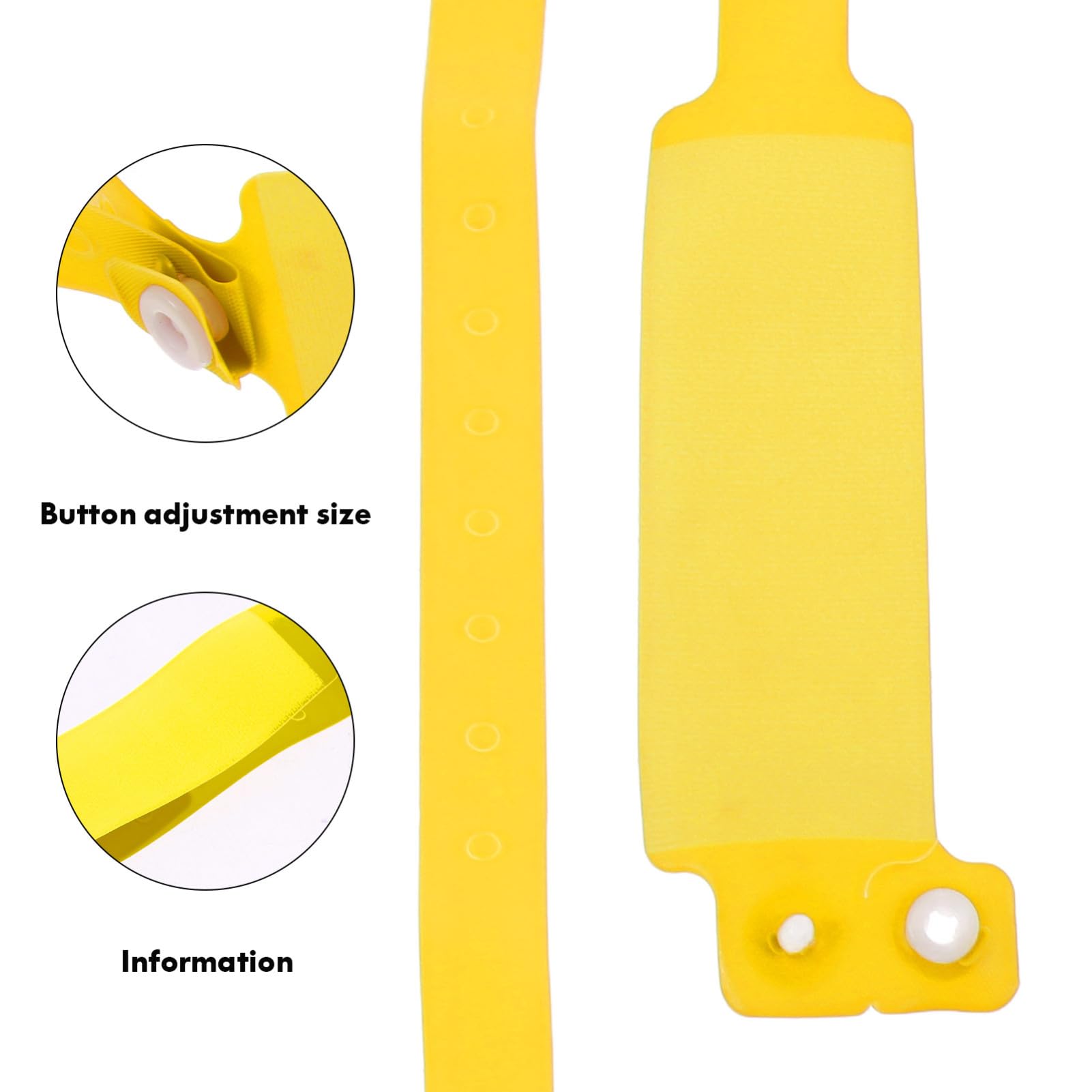 Pulseras de Identificación Desechables Pvc, 100 Piezas, para Hospitales