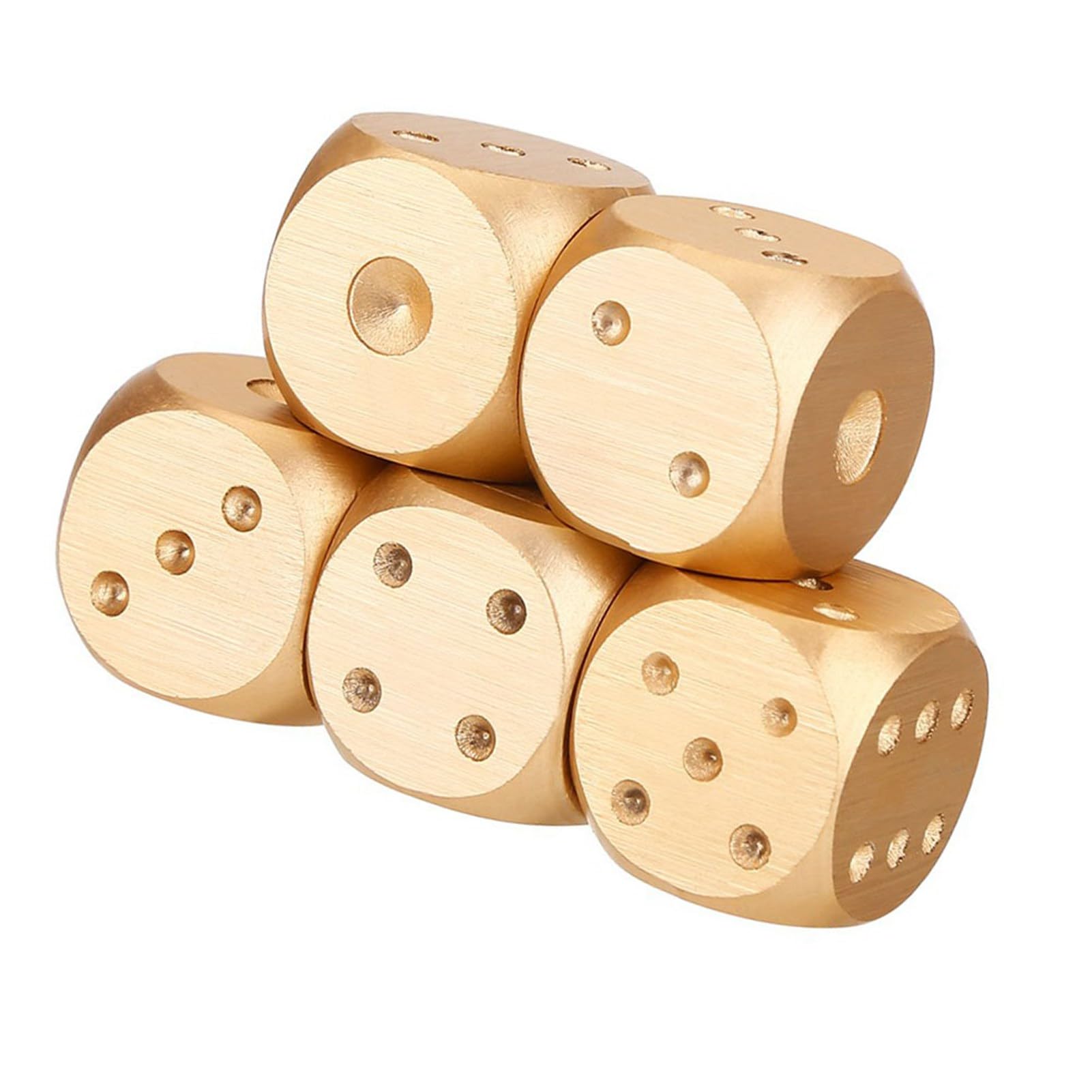 Il Miglior Modello di Deformazione, Set di Dadi da Gioco da Tavolo in Lega di Alluminio da 5 Pezzi con Scatola Rettangolare in Argento (Rettangolo)
