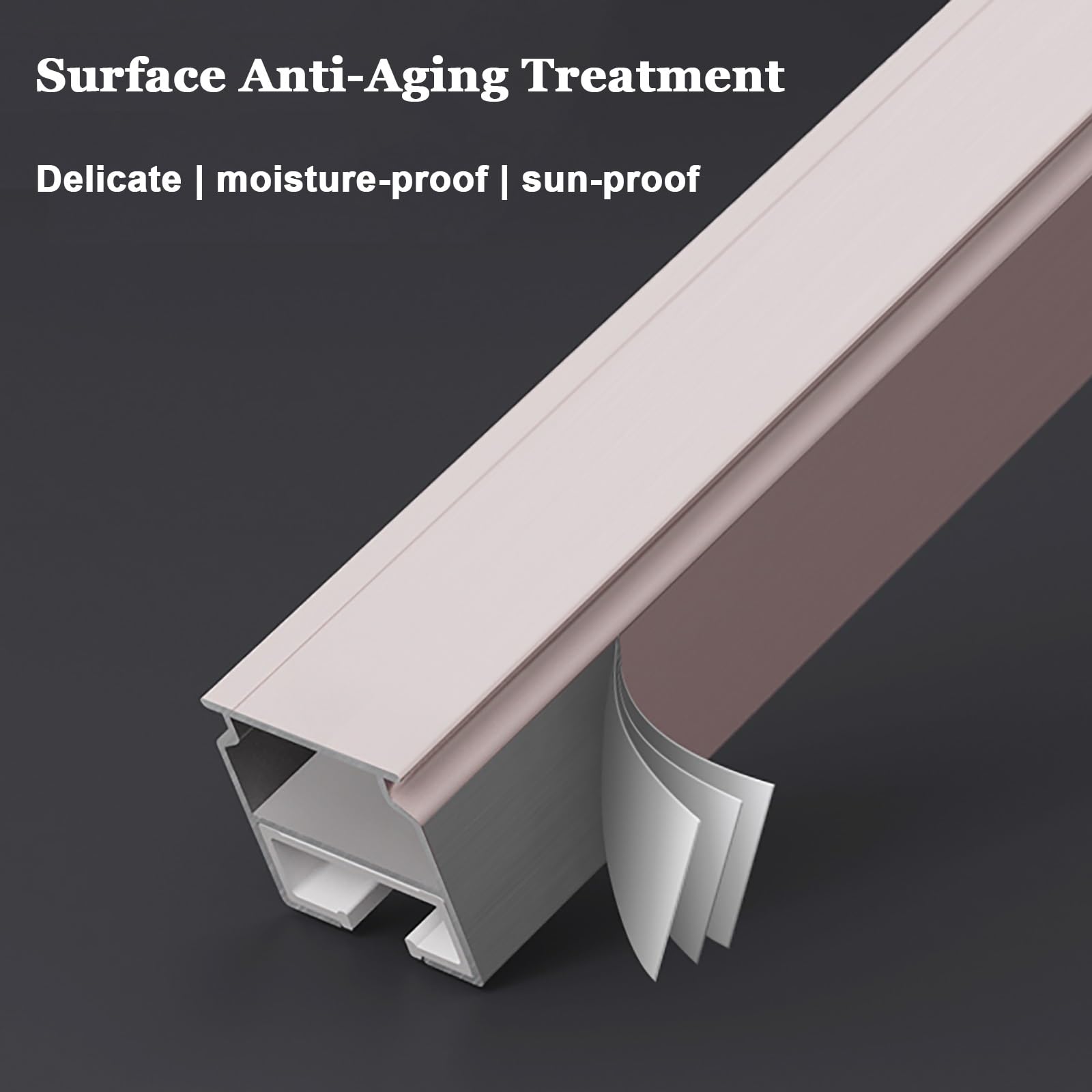 Cichy zestaw szyn do zasłon aluminiowych prętów sufitowych do zasłon 420 cm, róża, zawiera gładkie rolki, drążek do obróbki okien wykuszowych