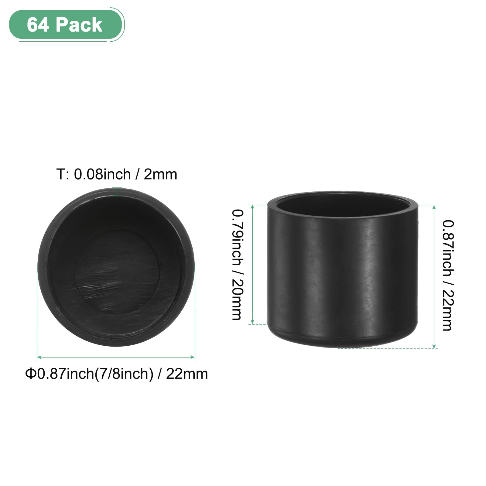 M METERXITY 64-Pack Chair Leg Caps - Image 3
