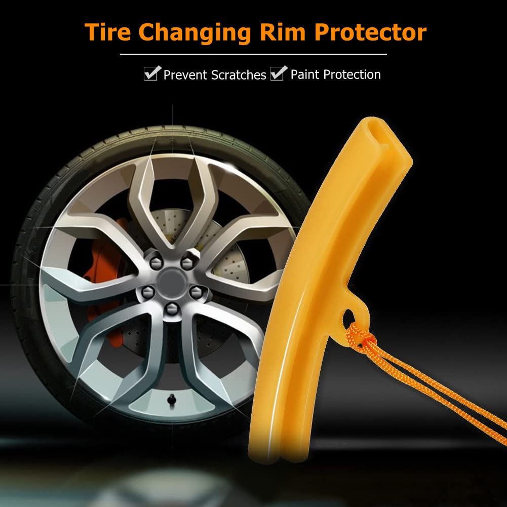 Fydun Car Tire Changer Guard Guard, 5szt Protector Wheel Rim Narzędzie do zmiany koła (pomarańczowy)