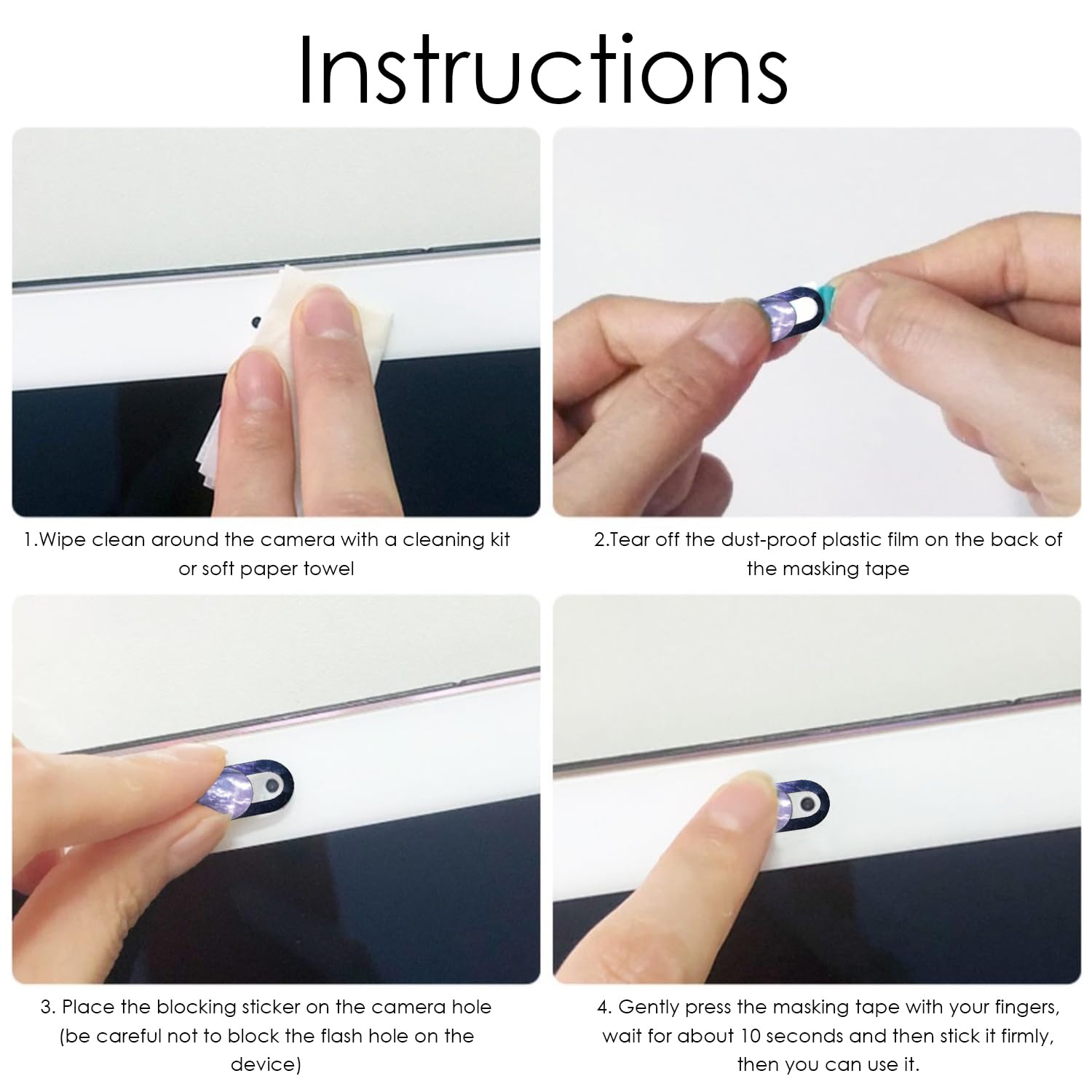 10 Pezzi di Protezione per Obiettivo, Cielo Stellato, Custodia per Privacy, Copertura per Fotocamera per Laptop, Cursore, Copertura per Fotocamera del Telefono