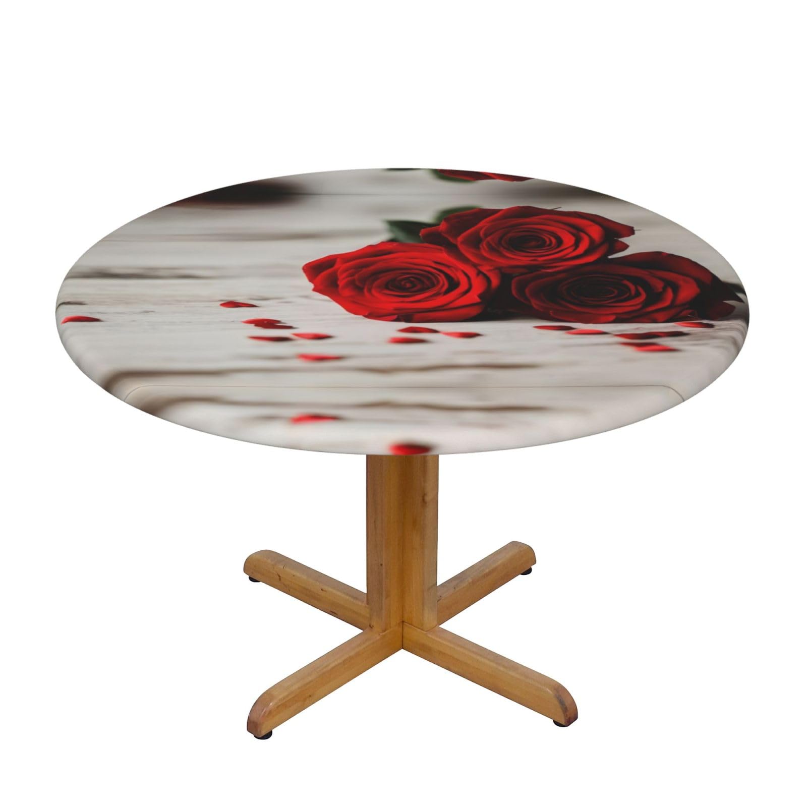 ZQYTGFDC Rose M Decorative Round Tablecloth Waterproof Anti Stain Oil Proof Size for 40 50 inch