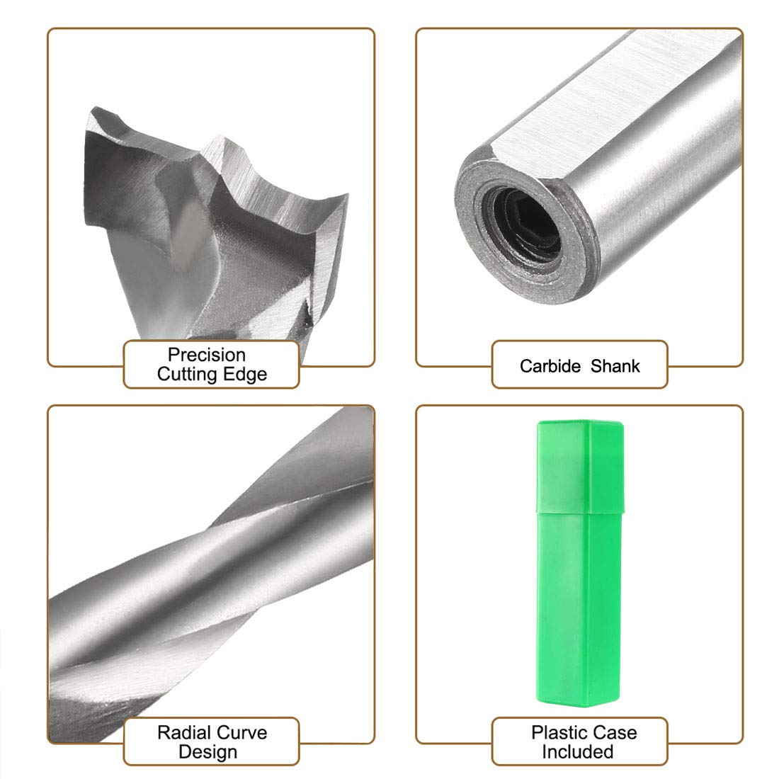 uxcell Brad Point Drill Bits for Wood 10mm x 68mm Right Turning Carbide for Woodworking Carpentry Drilling Tool - Image 4