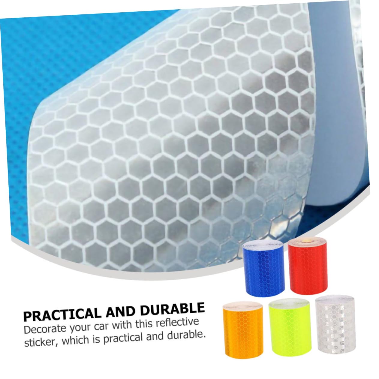 PRETYZOOM 5 Rolls Reflective Stickers Adhesive High Visibility Double Sided Tape Red Reflective Tape Flashing Tape Reflective Tape for Bikes Tapes Material Road Tape Strips Reflective Film