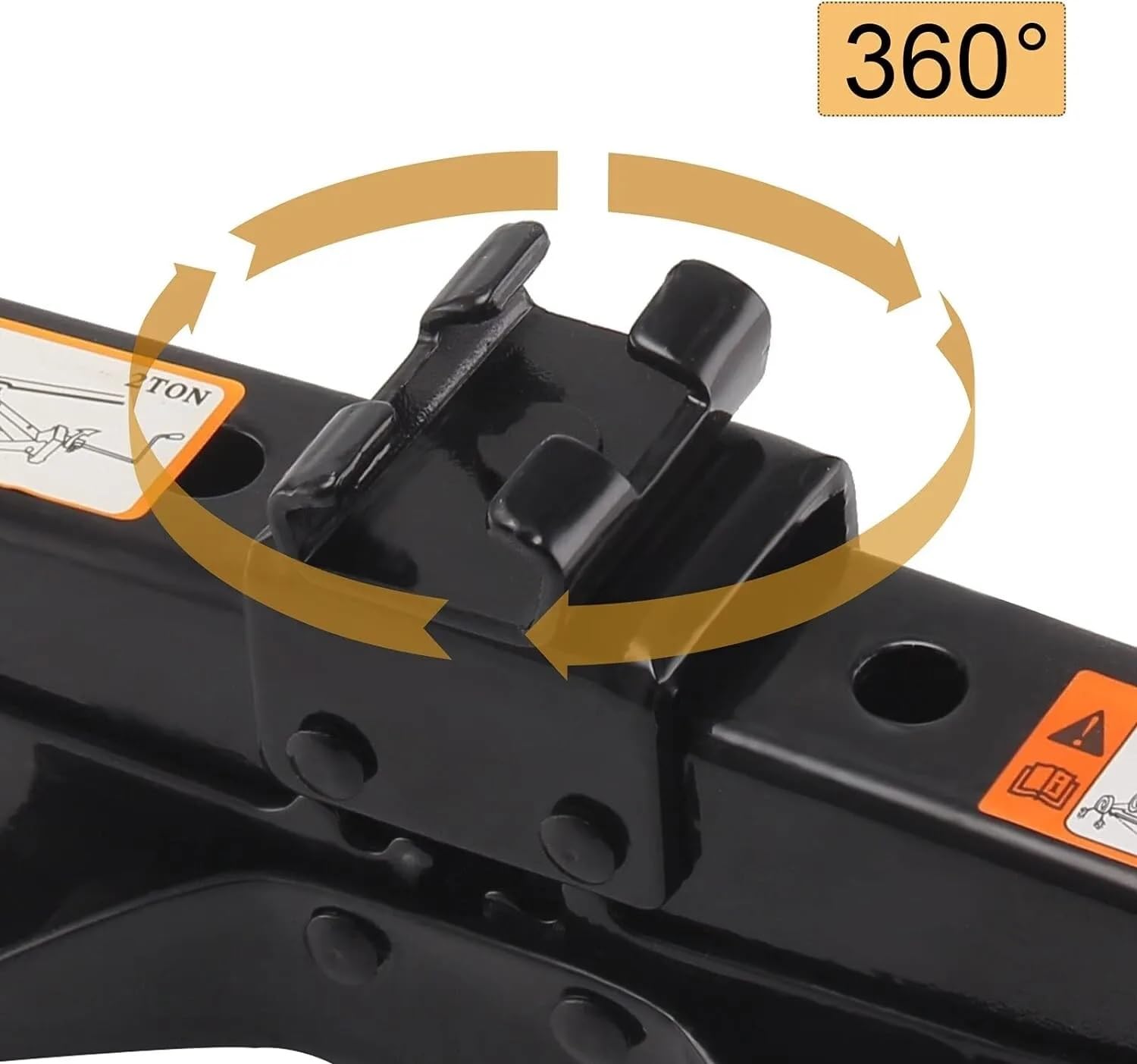 Cric Auto 2T, Cric a Forbice, Sollevatore Auto a 360°, Testa di Attività con Chiave a Cricchetto, per Auto Familiare Auto Suv